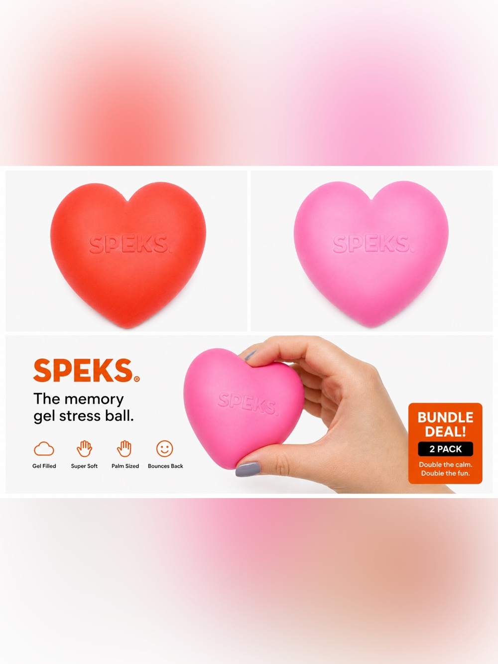 Speks Red x Pink Gump Heart